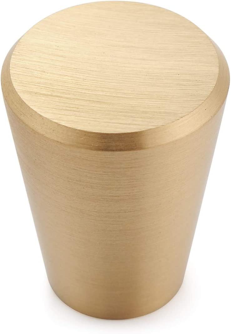 20mm Door Knobs Solid Pure Brass Cabinet Knob For Cupboards, Drawer And Wardrobe Gold Cone