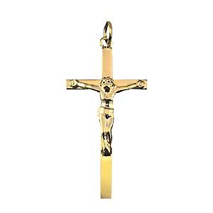9ct Gold 31x16mm solid block Crucifix Cross