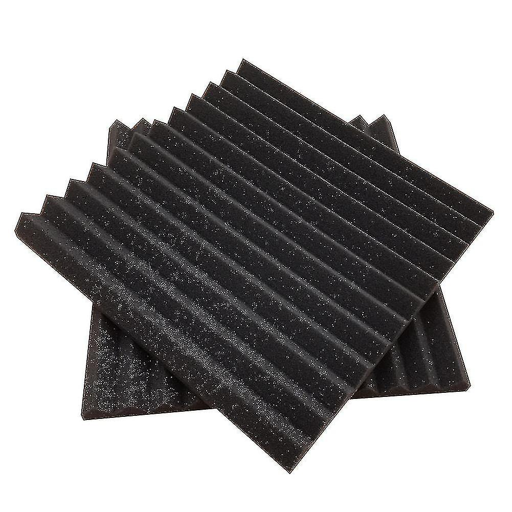 12 Pcs Sound-absorbing Triangular Grooves Sound Proo
