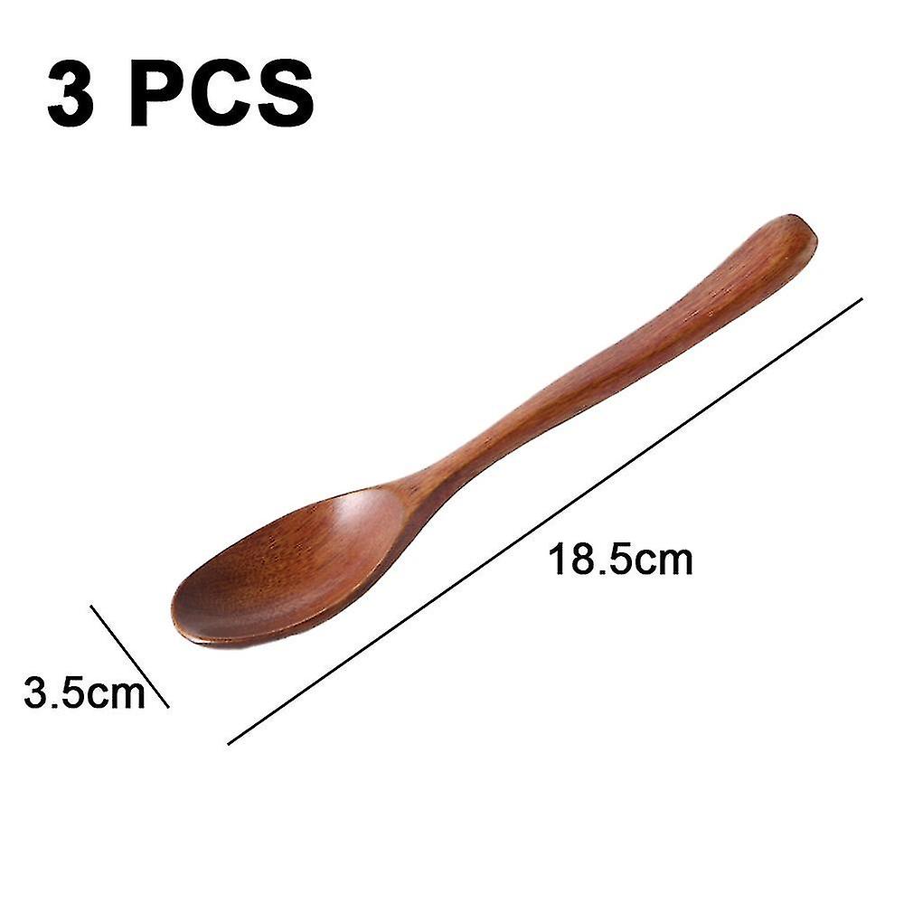 Cuchara de madera Mango largo Cuchara de arroz de madera maciza Postre