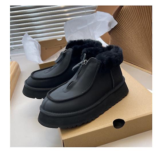 Inverno feminino de alta qualidade 2022 Novas botas de neve espessas sapatos de neve ao ar livre botas quentes antiderrapantes com zíper sapatos de algodão curtos para senhoras