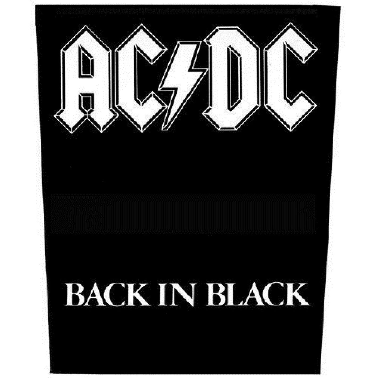 AC/DC Back In Black Band Logo Back Patch