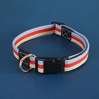 Soft Fabric Dog Collar, Adjustable Pet Collar with Quick Release Buckle, Durable Breathable, for Small Medium Large Dogs(Red)