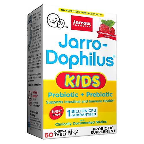 Jarrow Formulas Jarro-Dophilus Kids, Natural Raspberry, 60 Tabs (Pack of 3)