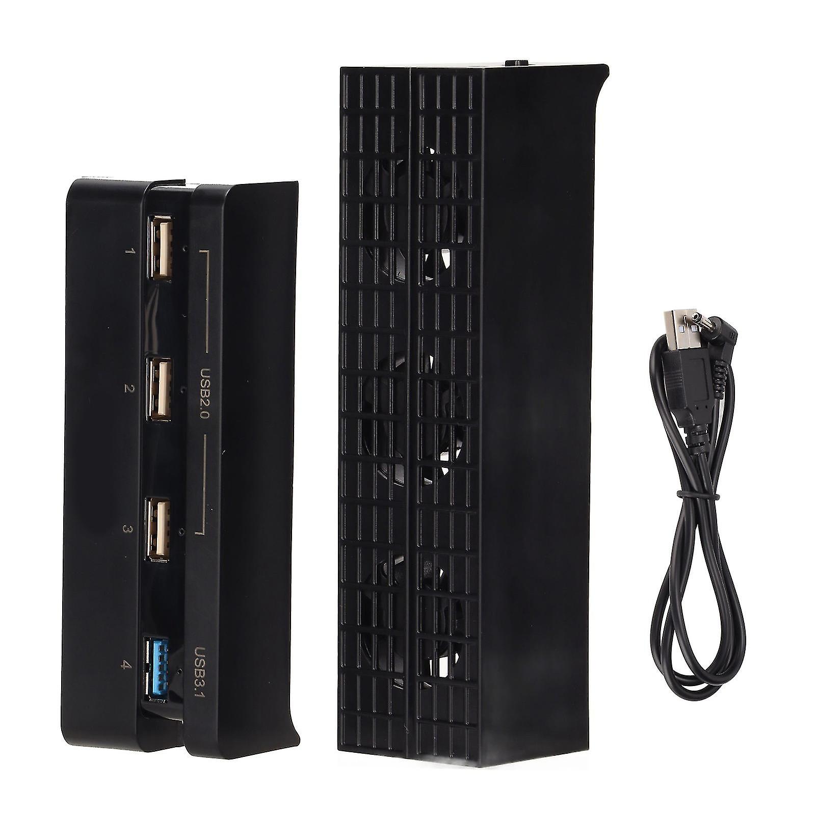 Game Console Cooling Fan Usb Powered Automatic Intelligent External Cooler With Hub For Ps4 Slim Host