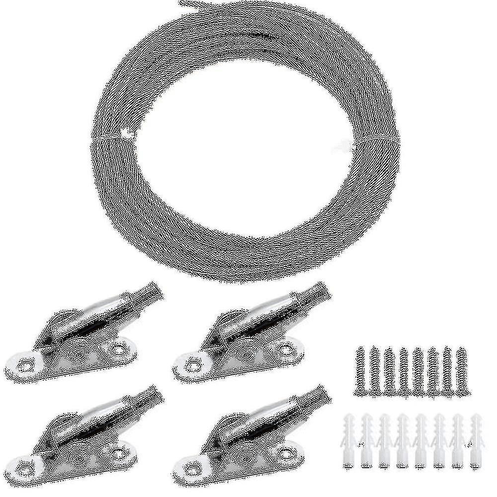 10m الفولاذ المقاوم للصدأ سلك حبل المغلفة 2 مم حبل الصلب قابل للتعديل حبل الستار شنقا حبل مع مون