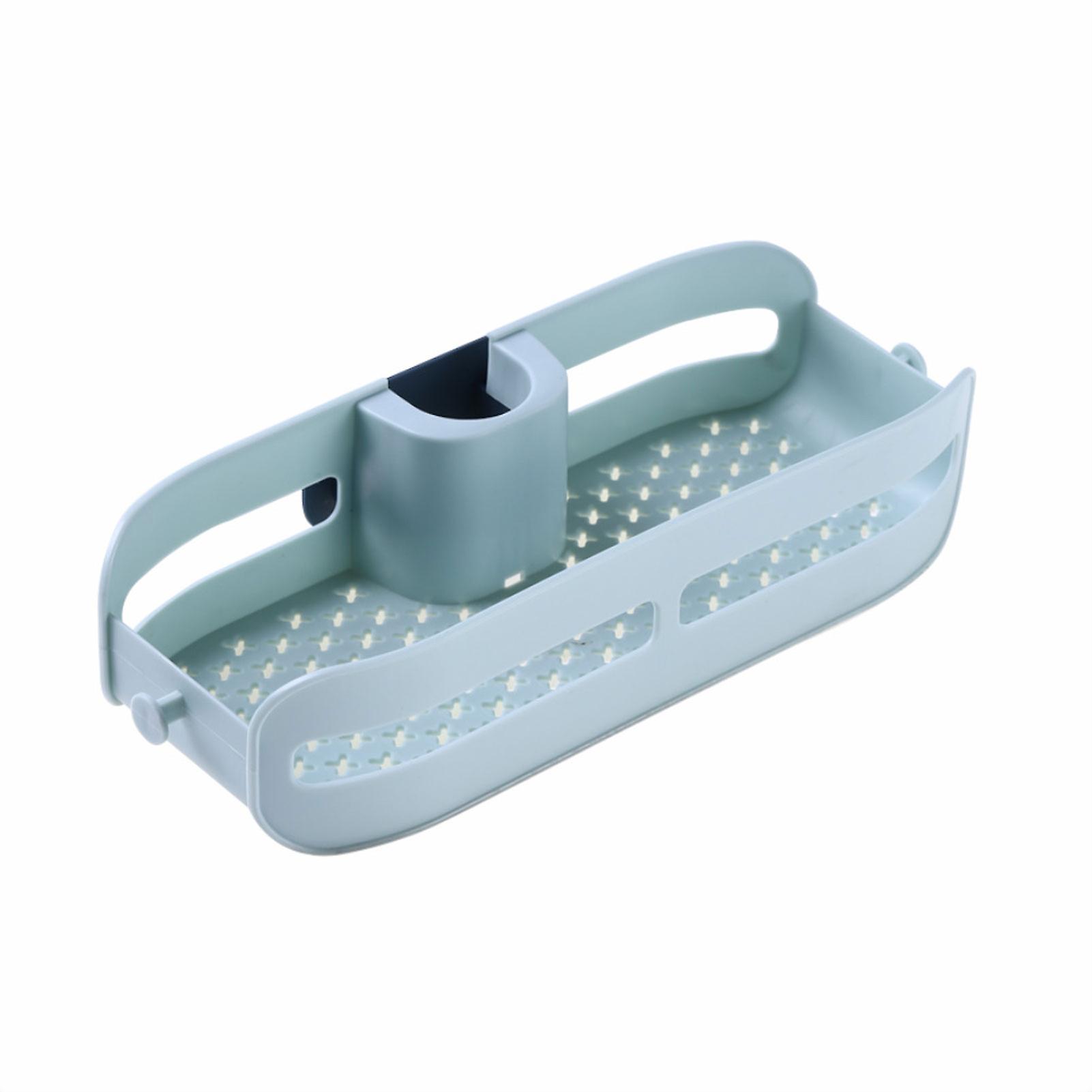 Over The Sink Organizer Rack Holder Punch Free Rotatable Sink Racks For Scouring Pad Scrubbers Soap Sponge