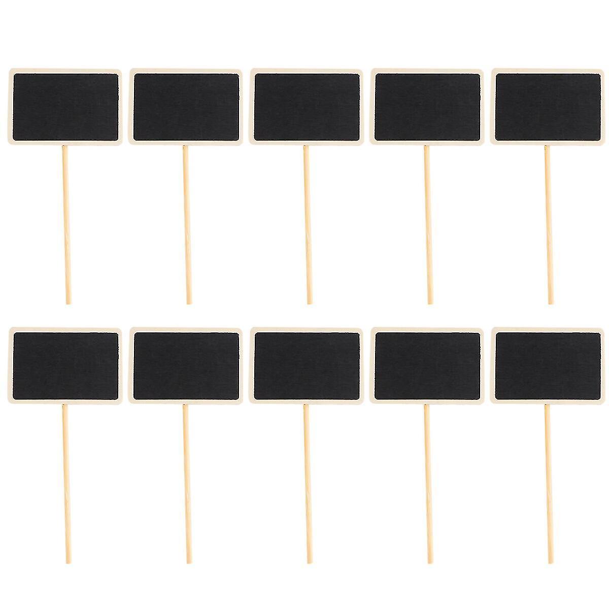 20pcs Wooden Mini Blackboard Toppers Message Board Creative Chalkboard Signs Garden Flowers And Plan