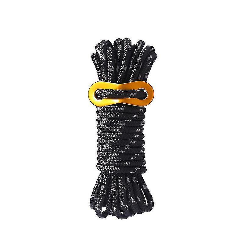 Reflective Tent Guy Ropes - 5mm Tent Guy Line Heavy Duty Guide Rope With Tensioner Adjuster For Outd