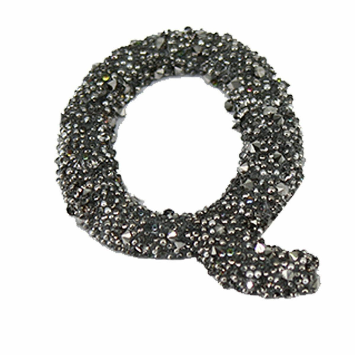 Q Sparkle Alphabet Embroidery Patches