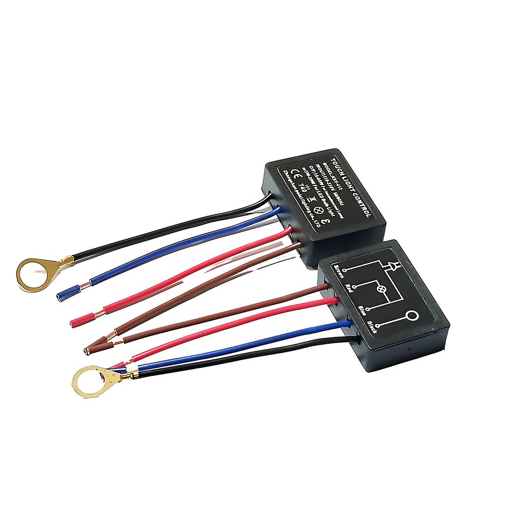 2x Black Universal Dimmer Switch For Table Lamp High Precision For Lighting Control Ensuring Safe