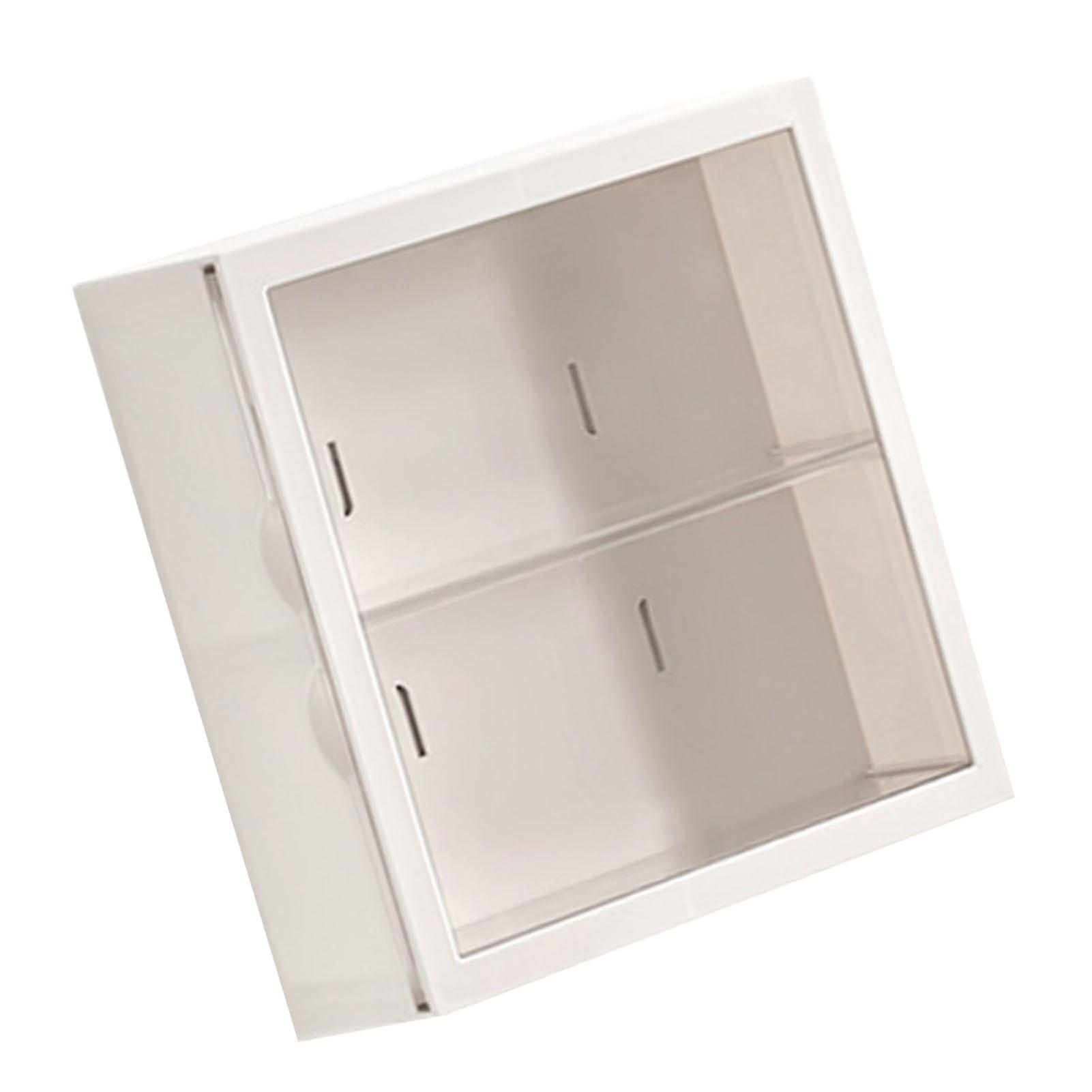 Wall Mounted Showcase Blind Box Figures Display Case Handicraft Storage Display Rack Dust Proof Doll Toy Storage Box White 