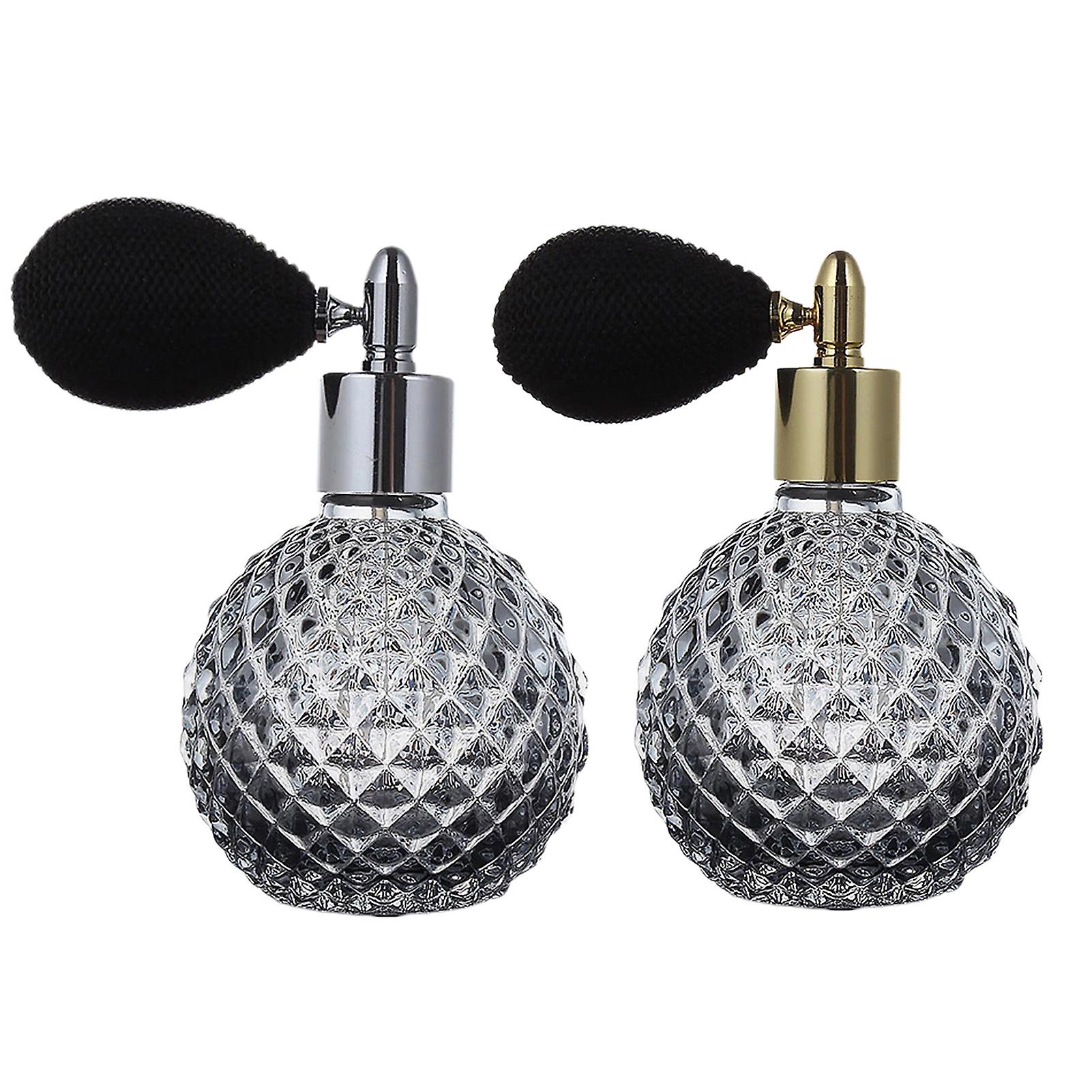 Hopeup 100 مل زجاجة عطر مانعة للتسرب غرامة ضباب فو على شكل الماس قطع المحمولة خمر الهواء بالون زجاجة رذاذ الزجاج القابلة لإعادة الملء هدية العرض