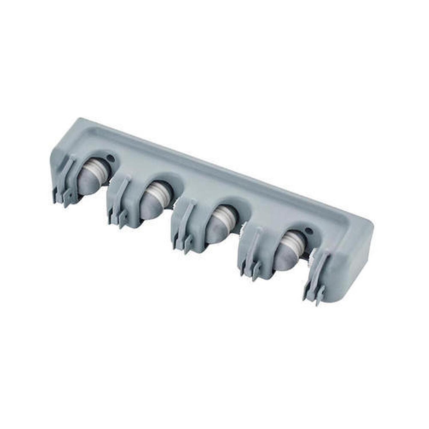 Multi-function Mounted Broom Holder, Storage Hanger Holder For Your Kitchen, Garage, Laundry (4 Slots And 5 Hooks, Grey)