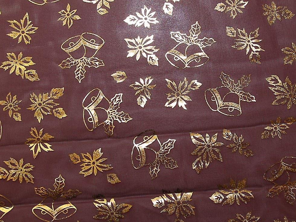 1.5m Sheer Chiffon Fabric Wine - per metre