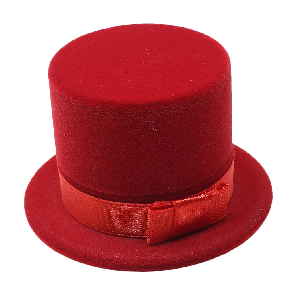 Cap Shape Gift Box Lovers Ring Box Display Jewelry Box Organizer Box Red