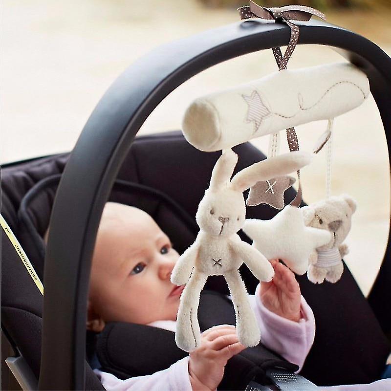 Baby Stroller Accessories Cute Softmusic Soft Plush Rabbit Star Hanging Toy