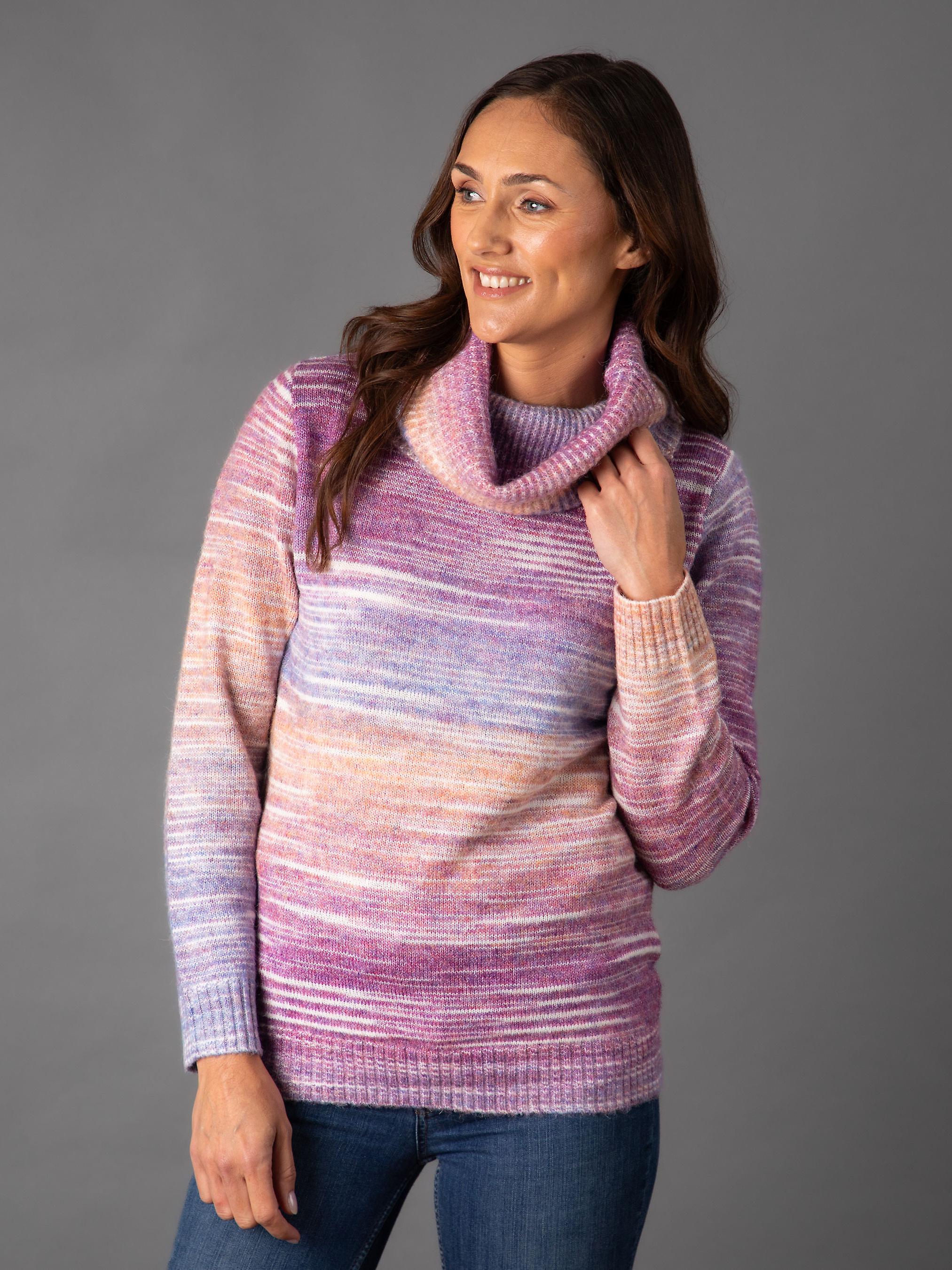 Faye Space Dye Jumper in Plum