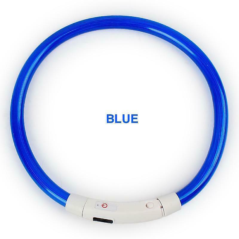 RECHARGEABLE LED PET GLOW COLLAR night safety adjustable flash light-up FOR dog