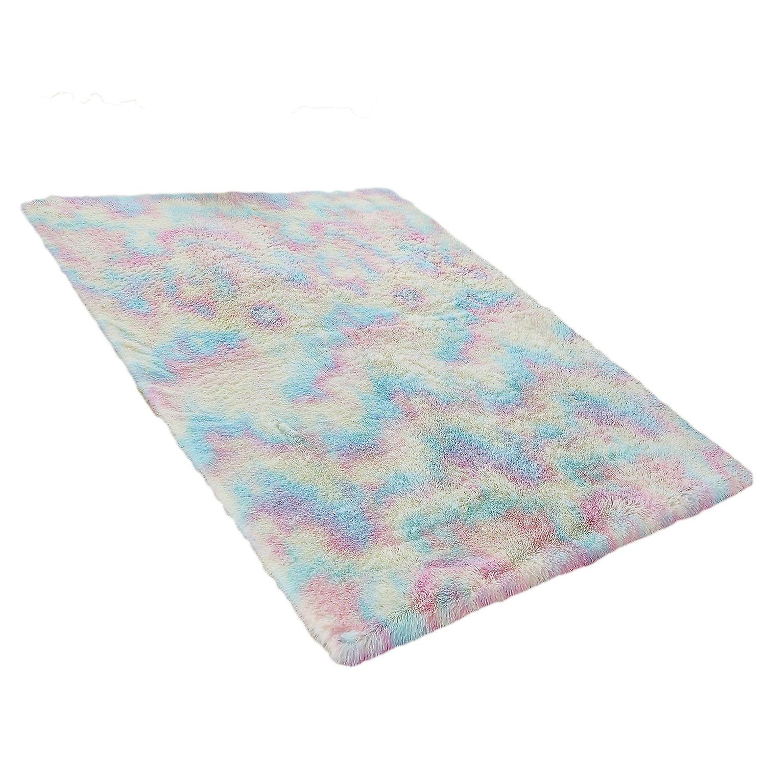 Carpet Fluffy Polyester Fiber Rectangular Floor Rug
