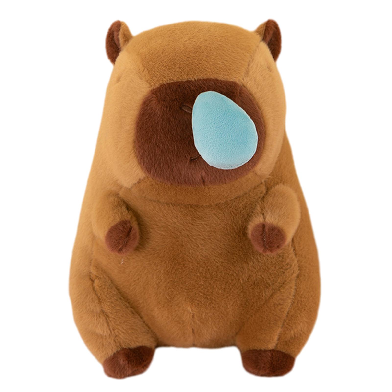 Capybaras Snot Retractable Plush Doll Comfortable Plush Filling Throw Pillow for Bedroom Living Room