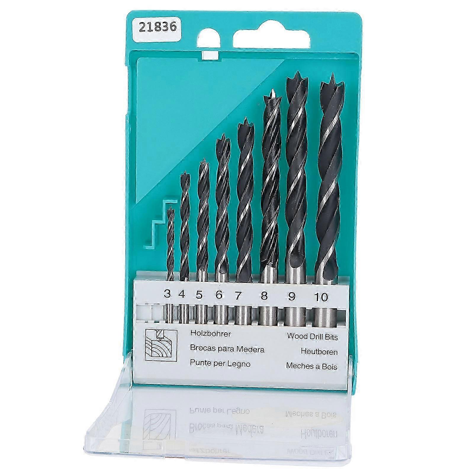 MechKit Twist Drill Bits 8Pcs Twist Drill Bits Set, Round Shank High Carbon Steel Woodworking Drilling Tools, Hand Drill Accessories for