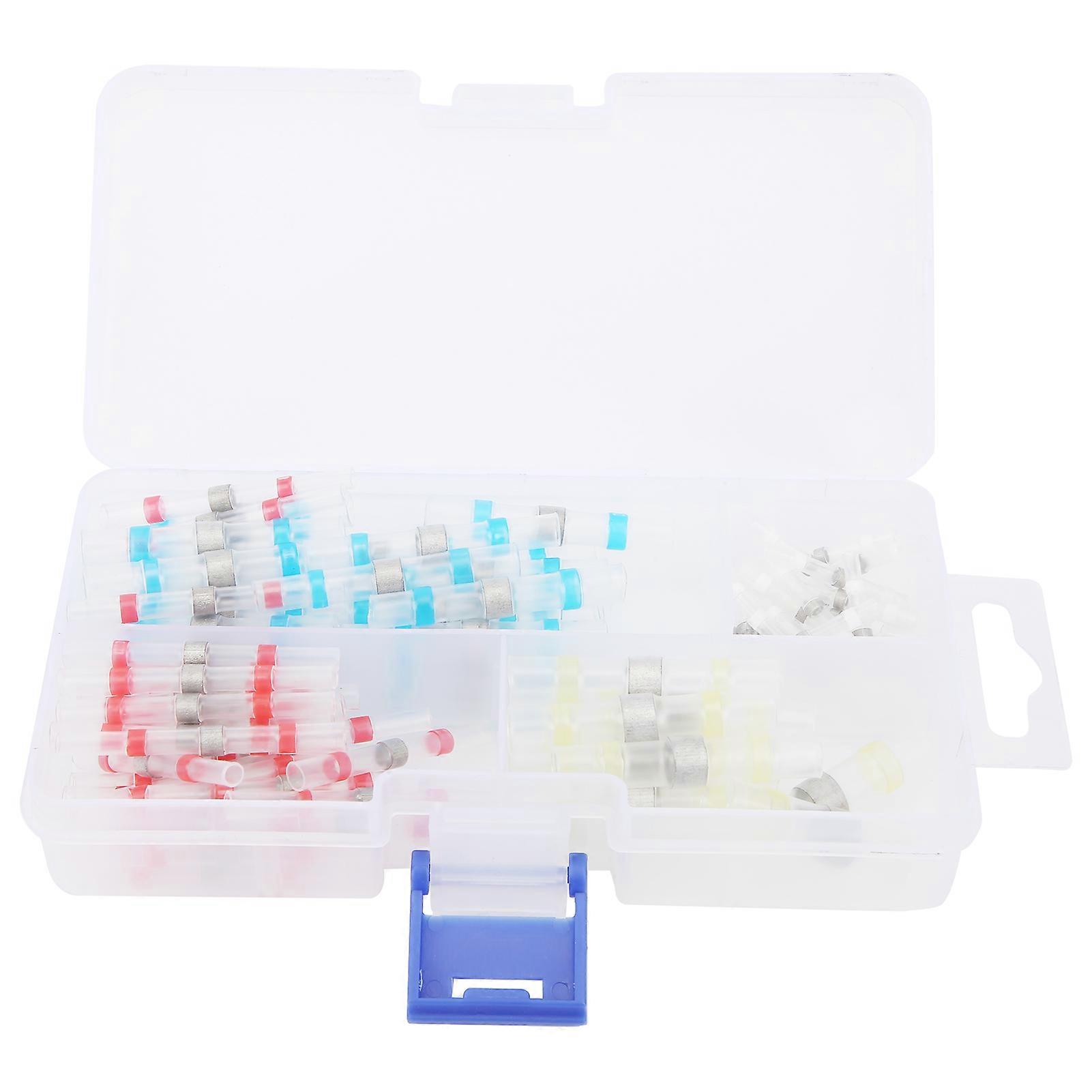 Qukaim Solder Ring Heat Shrinkable Tube 100Pcs Solder Ring Heat Shrinkable Tube Set, Colorful Insulation Cable Connect Terminals, Heat Shrink