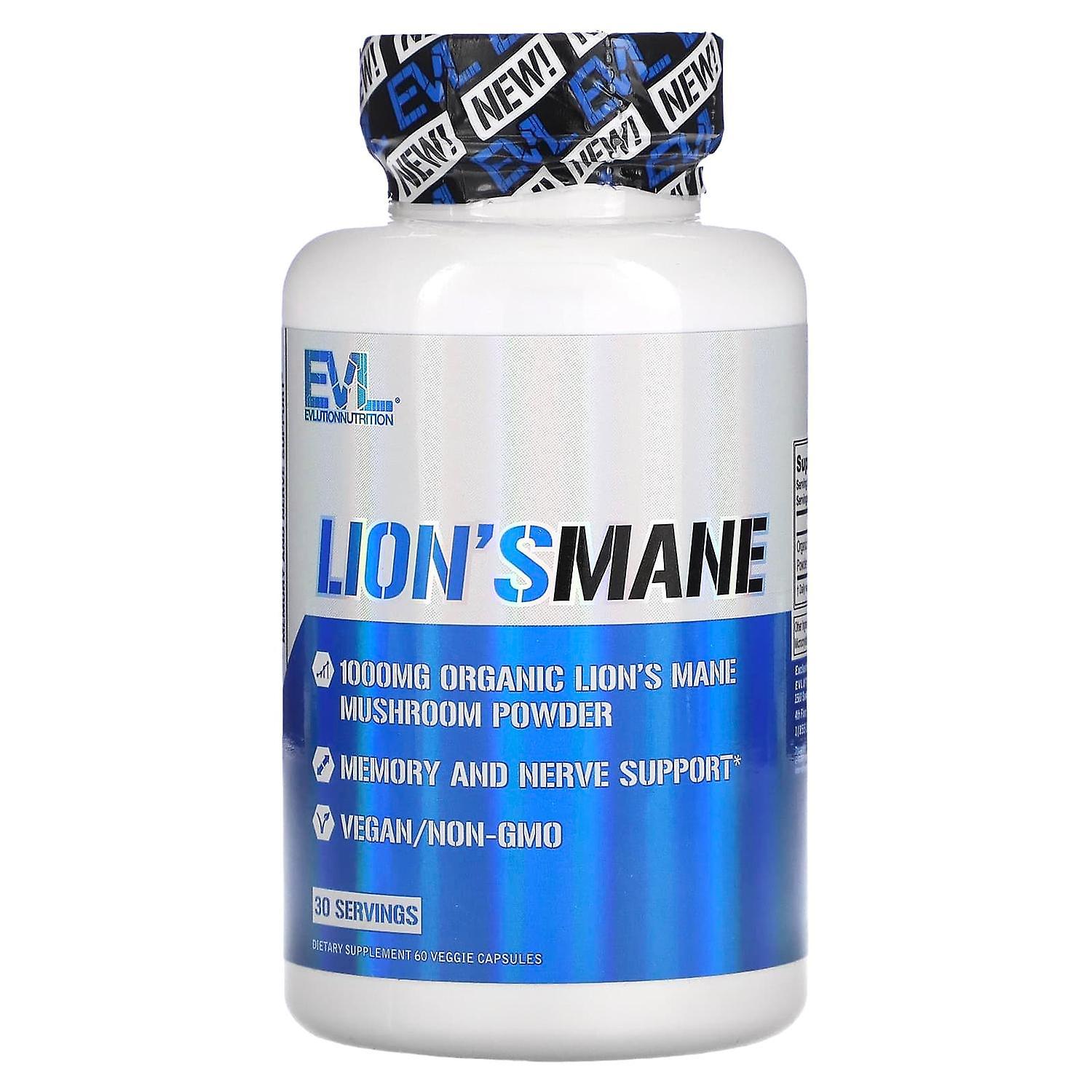 EVLution Nutrition, Lion's Mane, 60 Veggie Capsules
