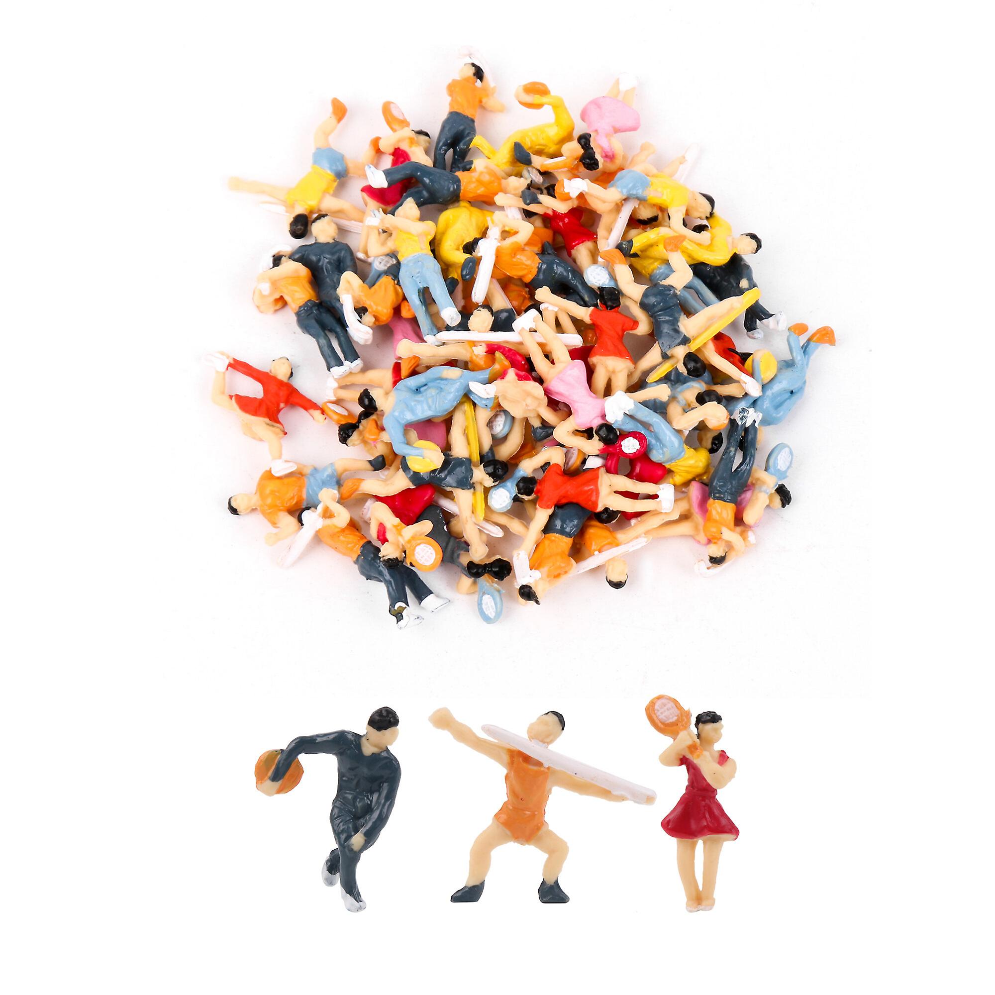 50 Pcs Multicolor Architecture Model Figures 1:75 Scale Men and Women