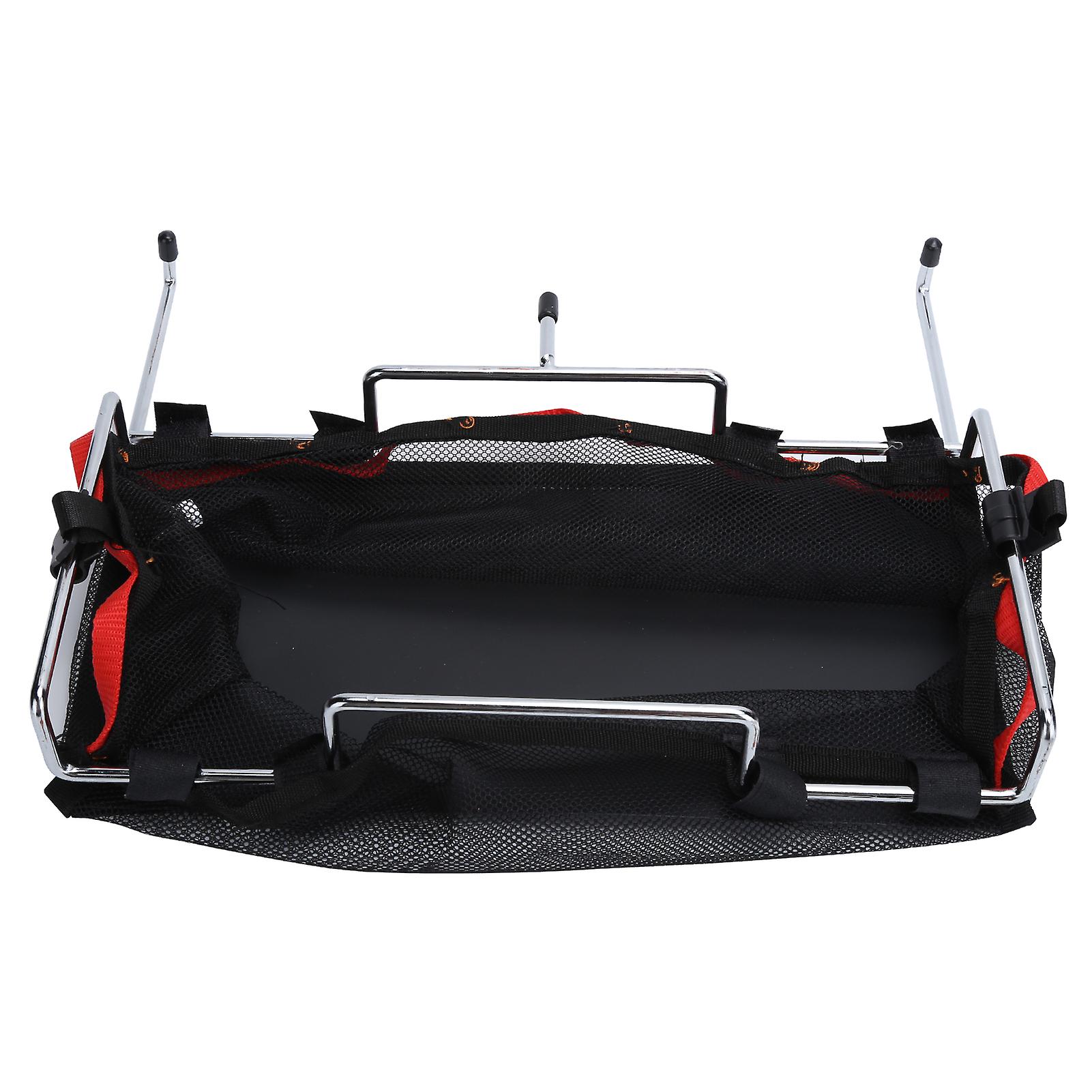 Portable BBQ Storage Mesh Rack Outdoor Picnic Table Organiser Durable Steel Frame Foldable Design Lightweight Easy Setup for Cooking and Tool