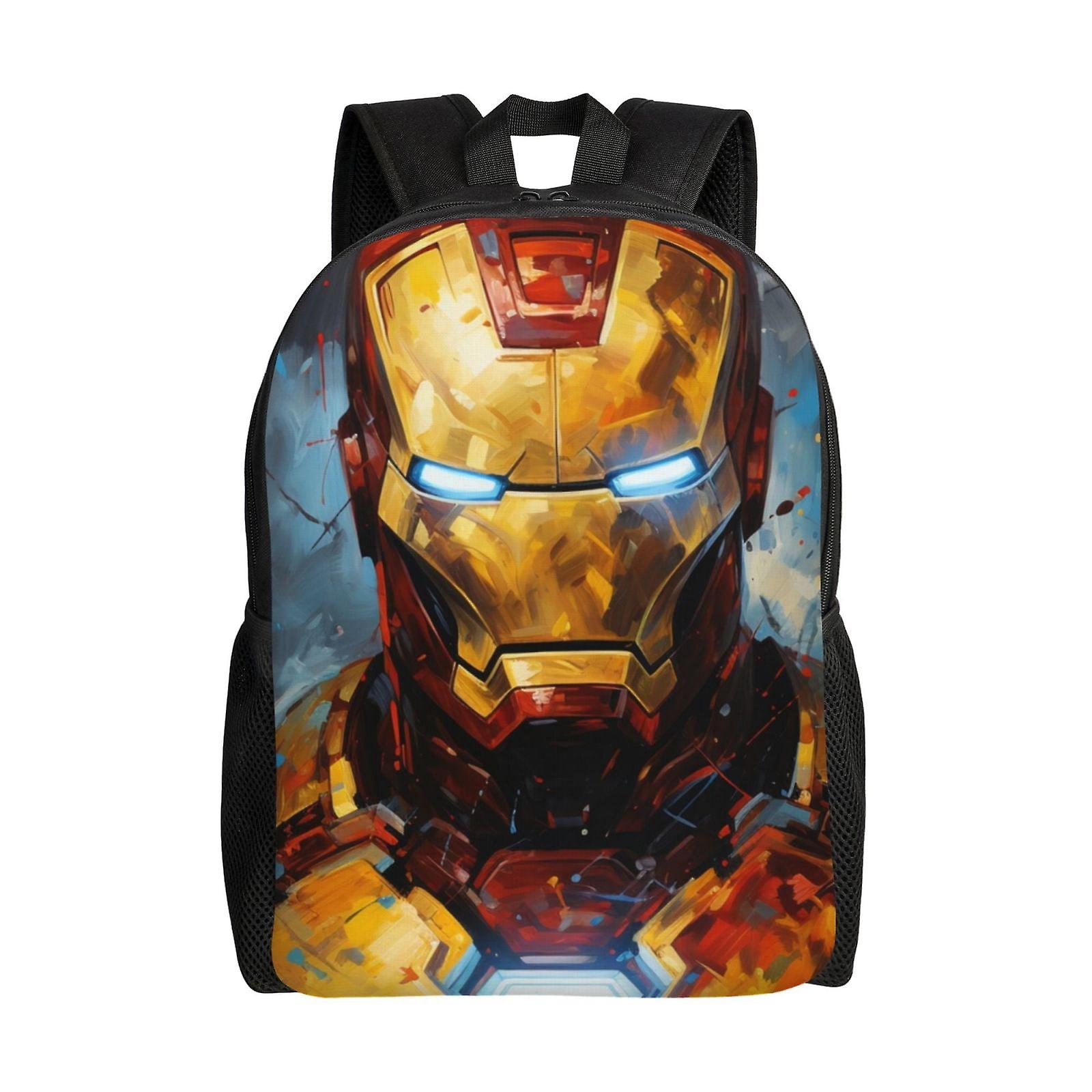 Iron Man Backpack, Travel Laptop Backpack, Water Resistant College School Computer Bag, Durable