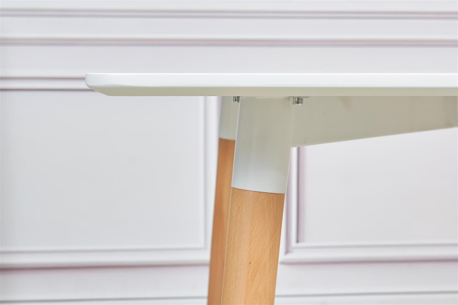 Nordic White Dining Table Rectangular 120x80 cm Modern Home Kitchen