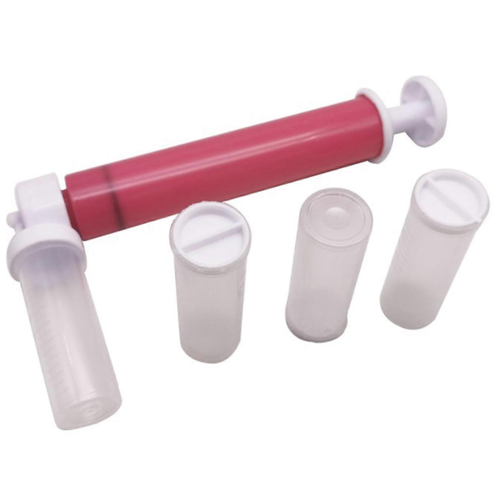 Manual Cake Airbrush Multipurpose Cake Decorating Airbrush with 4 Empty Bottles for Bakery Decoration