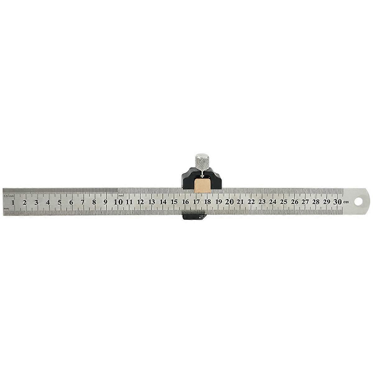 Steel Ruler Positioning Block Gauge 45degree Angle Line Marking Gauge Scriber Locator DIY Carpentry