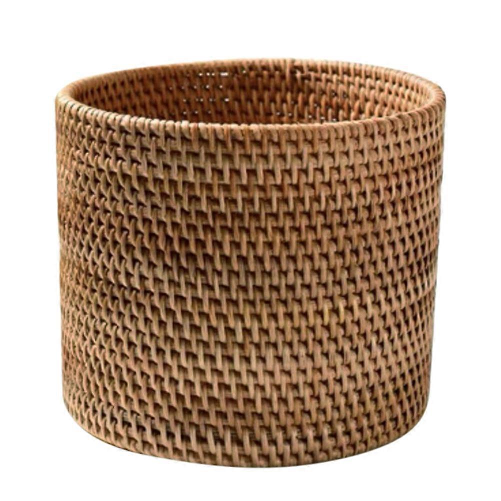 Imitatierte Rattan Korb Brot Aufbewahrungskorb Rund Gemüse Obstkorb