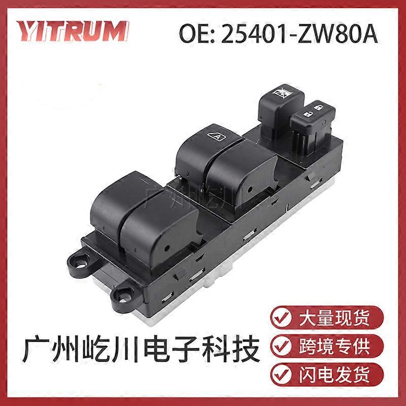 25401-ZW80A Εφαρμόσιμος στον ηλεκτρικό διακόπτη ελέγχου παραθύρων μερών μερών αυτοκινήτων της Nissan