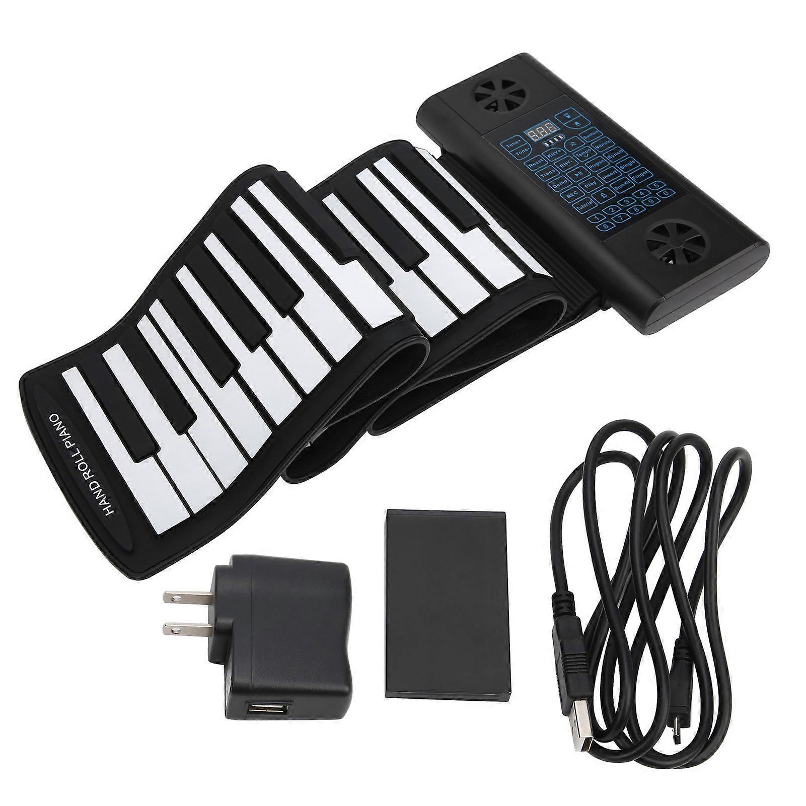 Soft Keyboard Piano 61? Key Roll Up Silikonové dobíjecí duální Bluetooth reproduktory 100?240VUS zástrčka