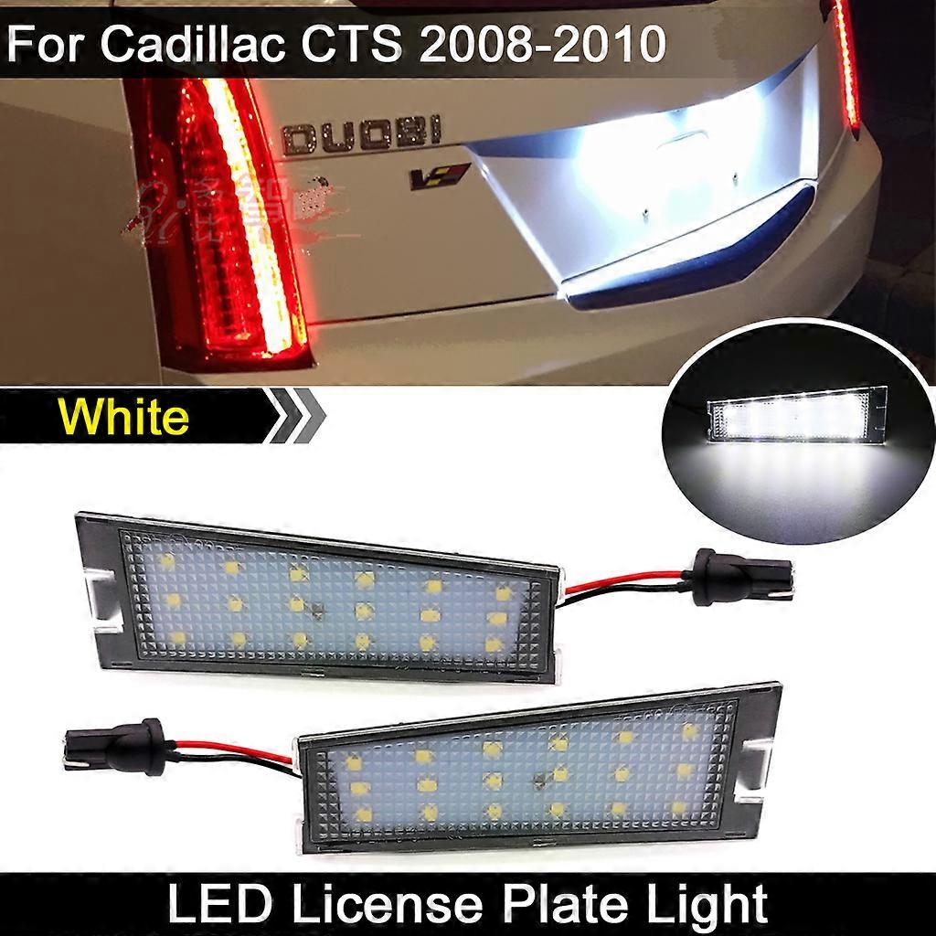 2Pcs For Cadillac CTS 2008 2009 2010 High Brightness White LED License Plate Light Number Plate Lamp
