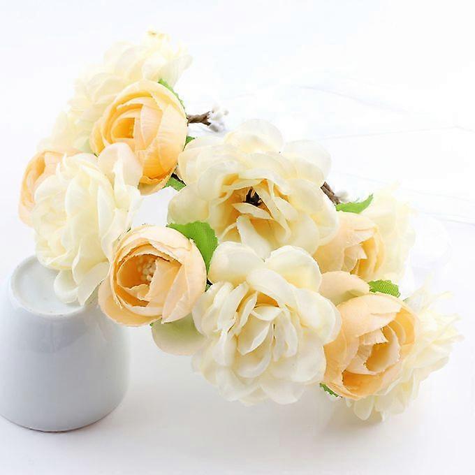 美しいボヘミアフラワークラウンガーランド女性ベビーディアデム