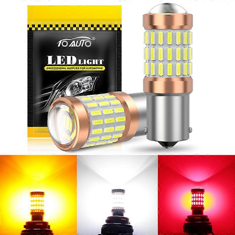 2pcs 1156 BA15S P21W 1157 P21/5W BAY15D BAU15S PY21W T20 T25 3157 3156 S25 60SMD 3014 2400LM Replace For Car Reversing Light