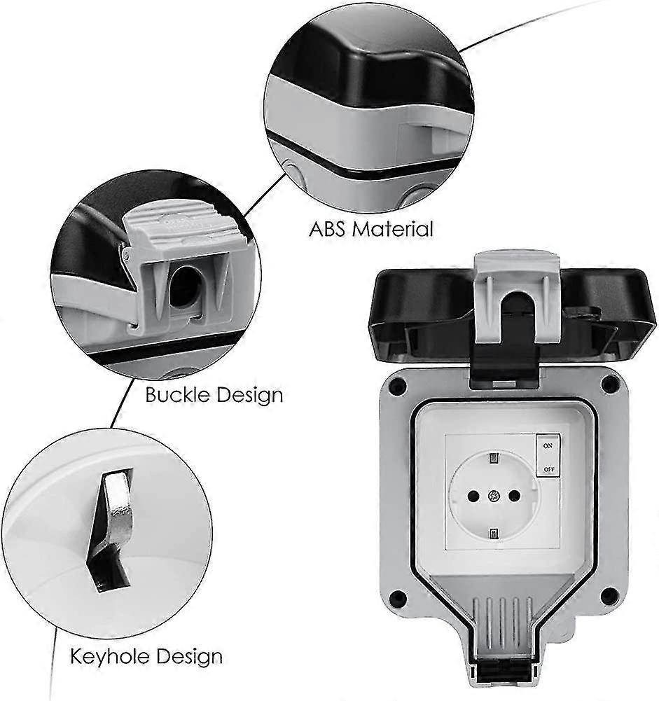 Ip66 Waterproof Socket Power Strip With S  And Waterproof Junction Box