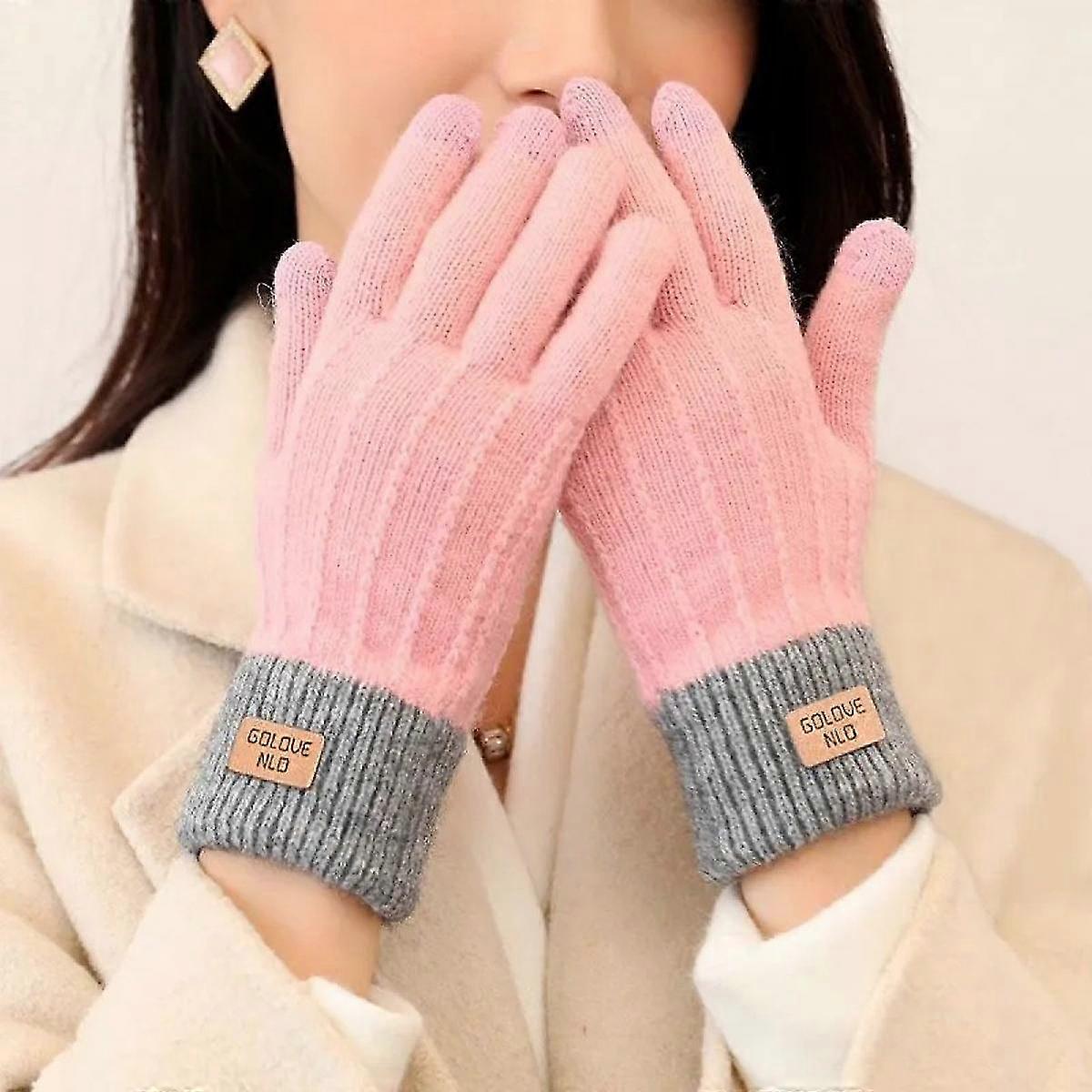 Kadın Tam Parmaklar Eldiven Bayan Eldiven Eldiven Eldiven Örme