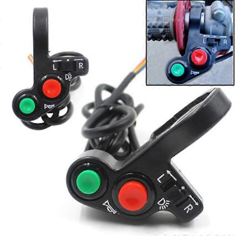 7/8 Motorcycle Handlebar Switch Engine Electric Start Horn Light Push Button