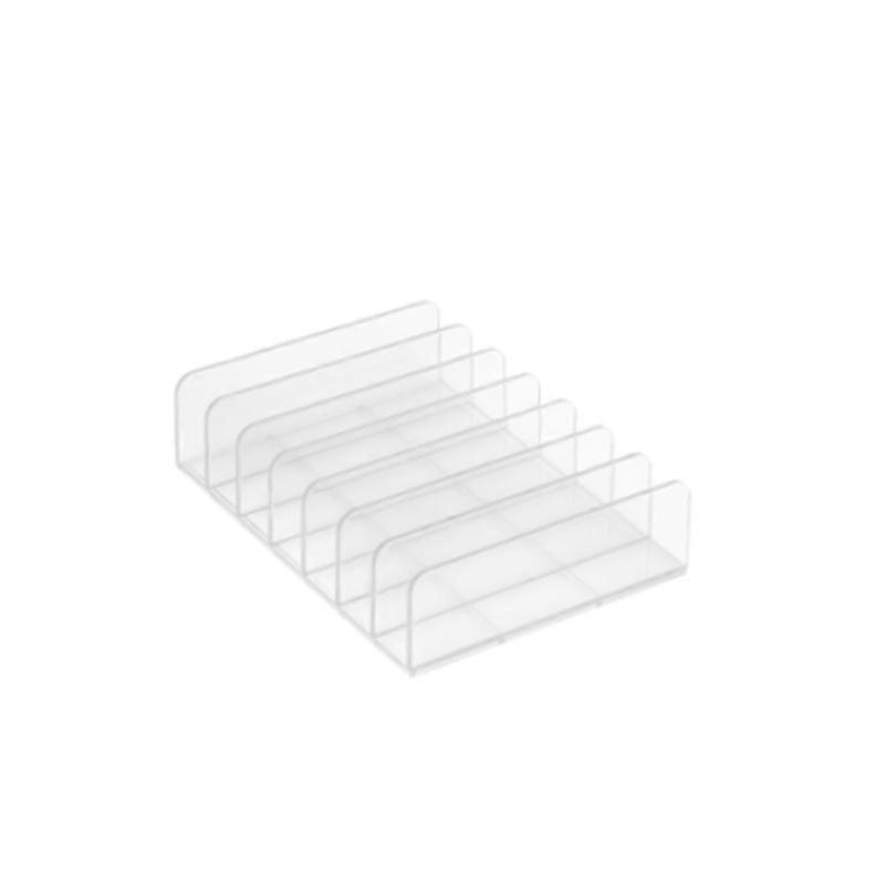 Eyeshadow Palette Makeup Organizer Acrylic Vertical Accessories Storage Stand 7 Section for