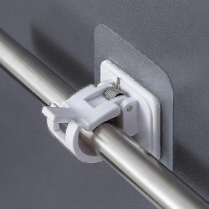 Κάτοχος ράβδων κουρτινών Αυτοκόλλητα άγκιστρα ράβδων κουρτινών, 4 κομμάτια διαφανής κάτοχος γάντζου κουρτινών κάτοχος κουρτινών κάτοχος γάντζου κουρτινών για banban μπάνιου κουζίνας