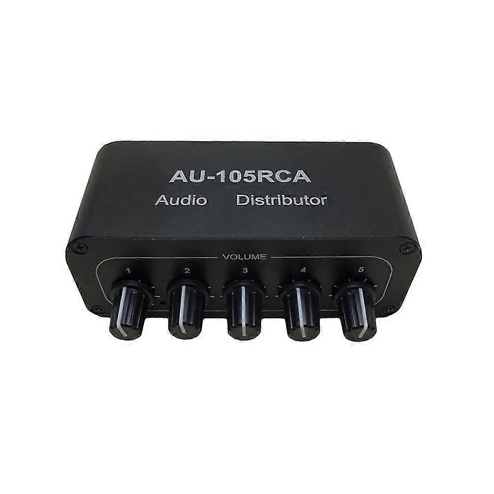 Mélangeur audio stéréo 1 entrée 5 sorties Distributeur de source audio multicanal Interface RCA pour amplificateur