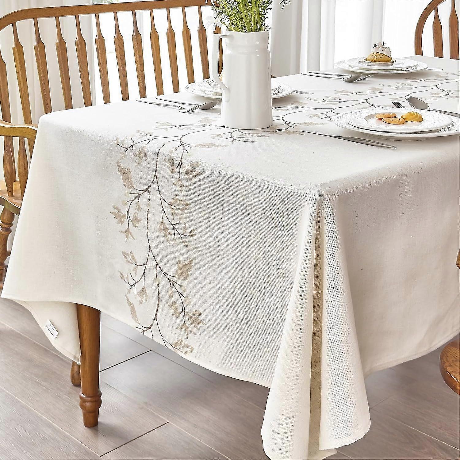 1 pcs  Printed Table Cloth Rectangle Table 140 x 140 cm Boho Tablecloth Linen Wrinkle Free Tablecloths Rectangular Kitchen Tablecloth Dining Table Cov