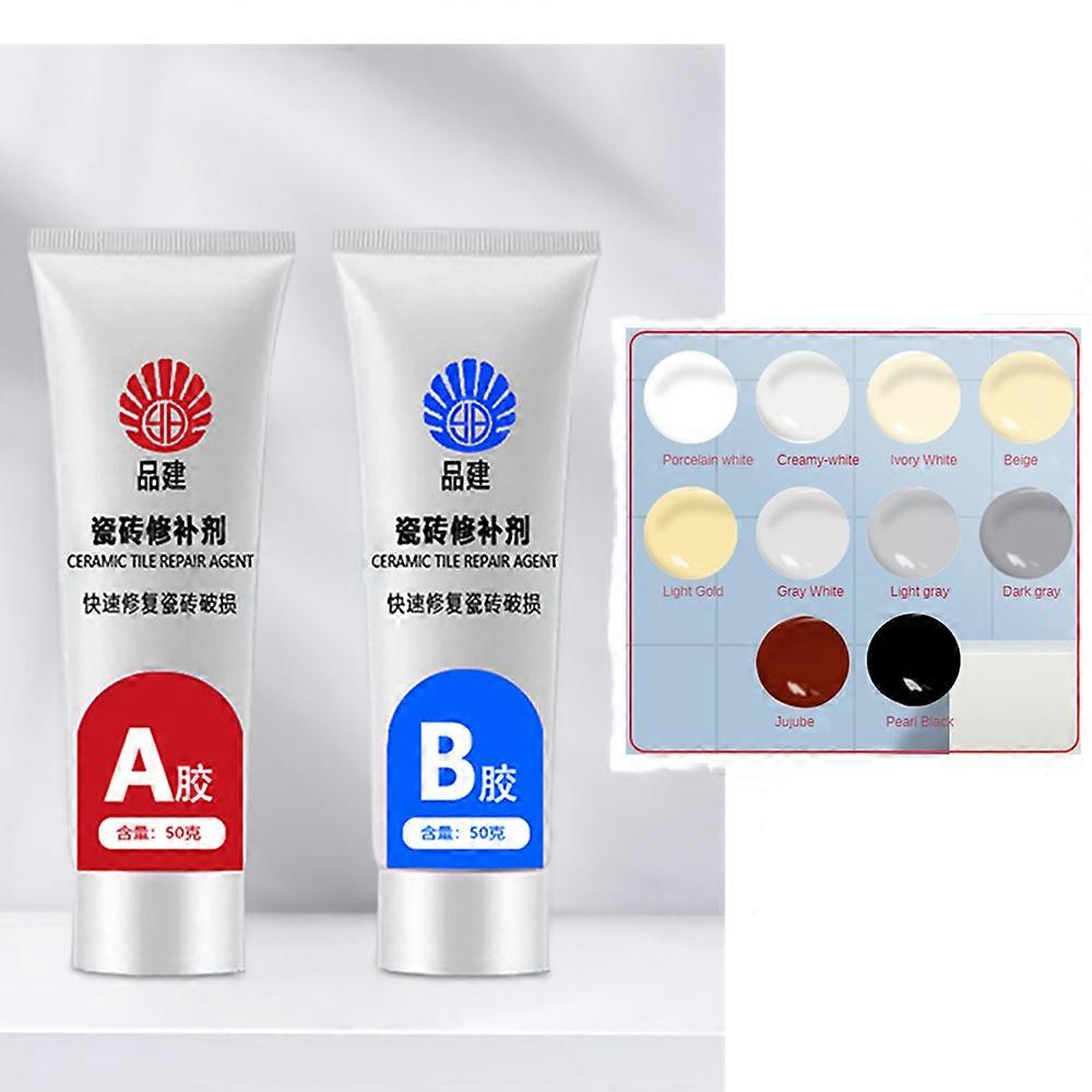 معجون إصلاح السيراميك الجاف السريع عالي الجودة ، صدع رخامي سريع المفعول وحشو فجوة للبلاط ، المواقد ، المصارف وأحواض الاستحمام ، 100 جرام