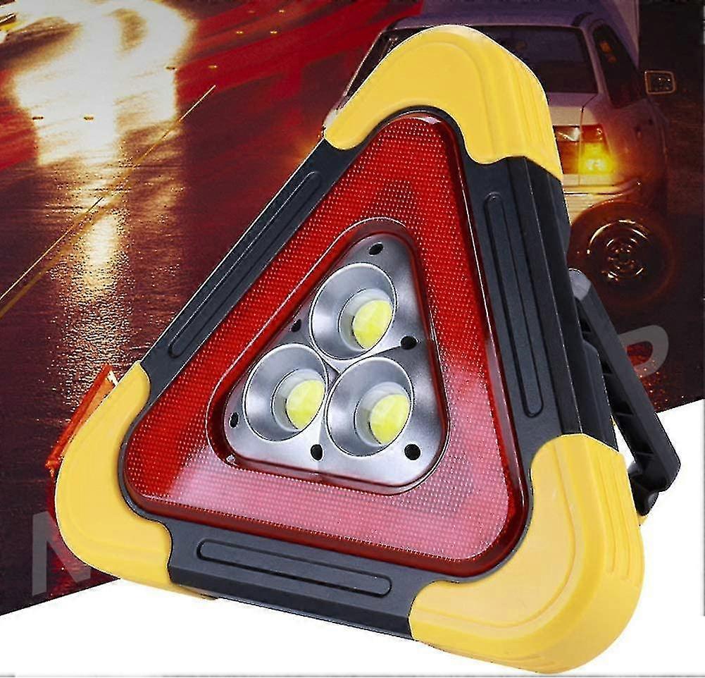 Led Triangle Emergency Warning Light, Sun Powered Roadside Light