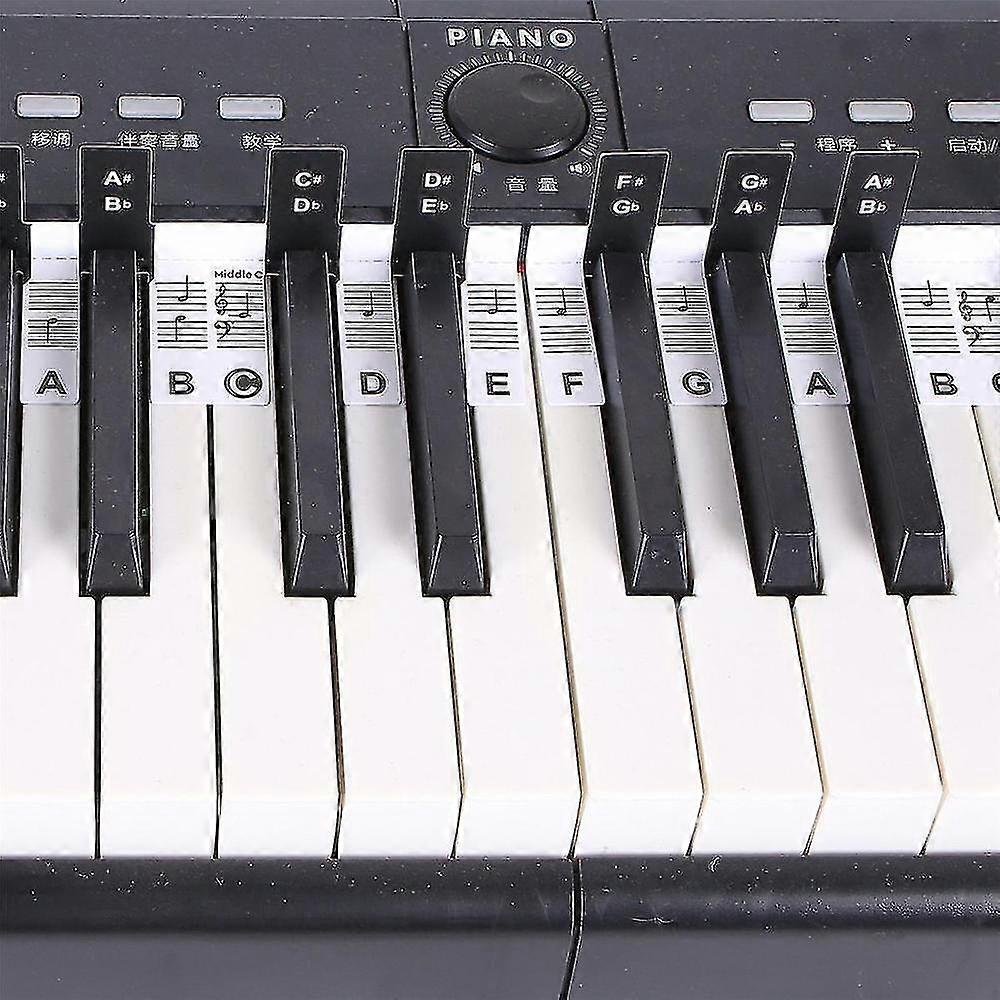 2 Pcs 88 Keys Removable Piano Key Labels Piano Keyboard Stickers Piano Notes Marker For Beginners S
